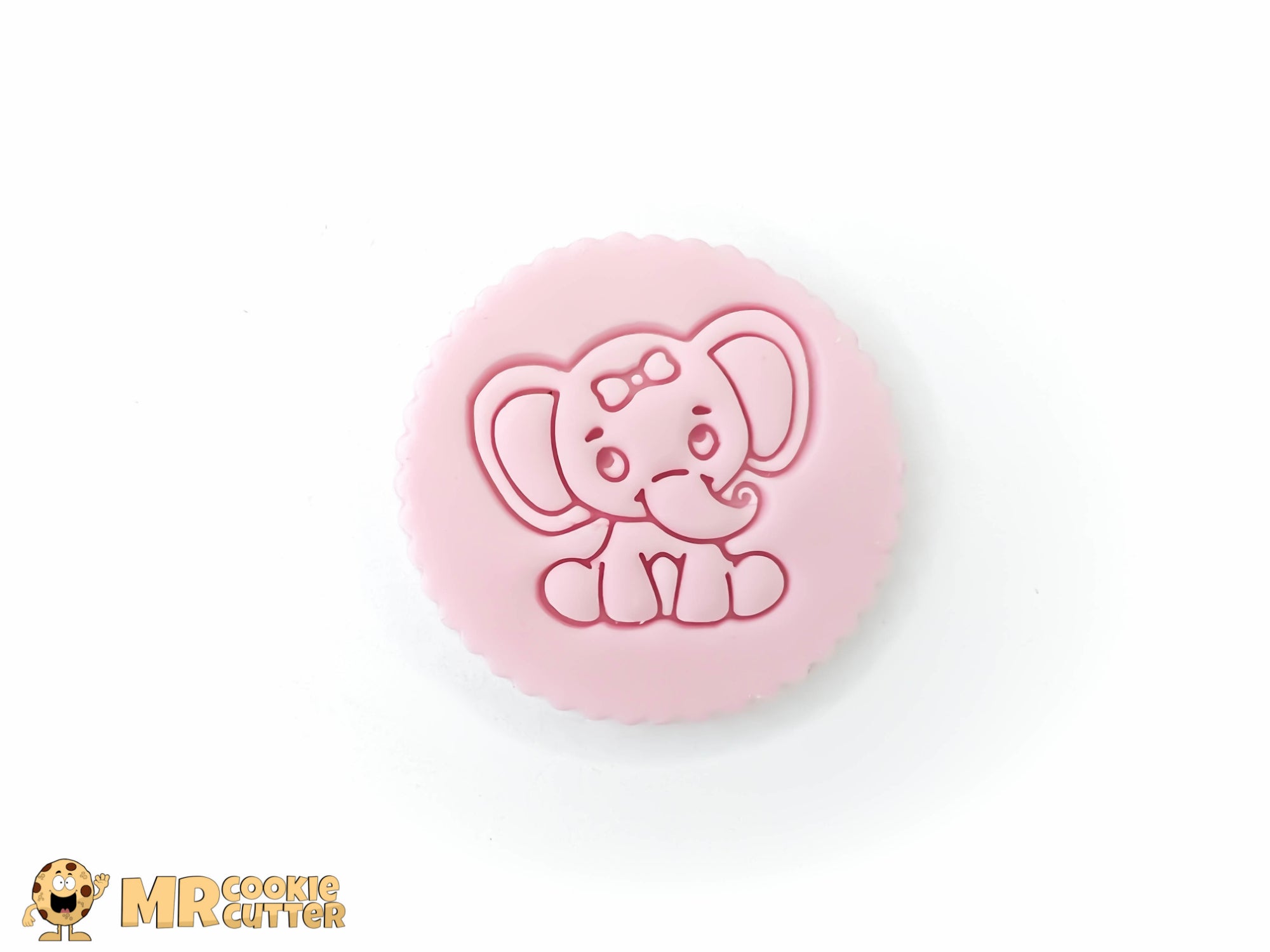 Baby Girl Elephant Cupcake Topper