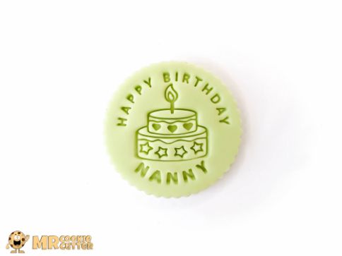 Happy Birthday Cupcake Fondant Stamps