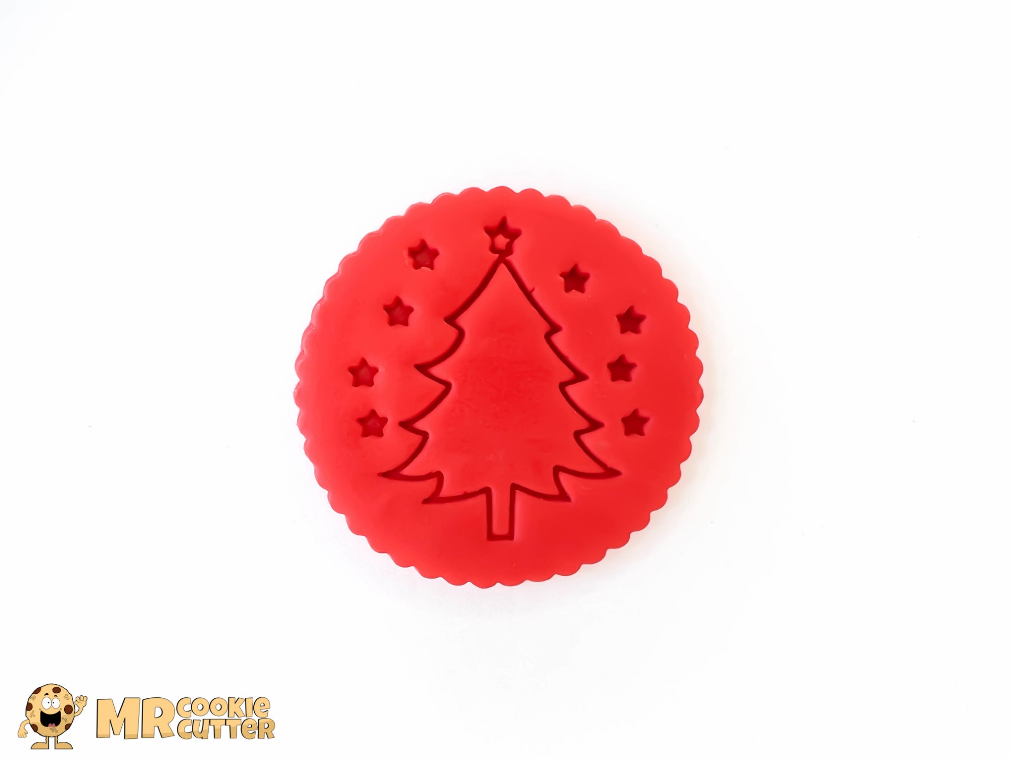 Christmas Tree with Stars Cupcake Topper