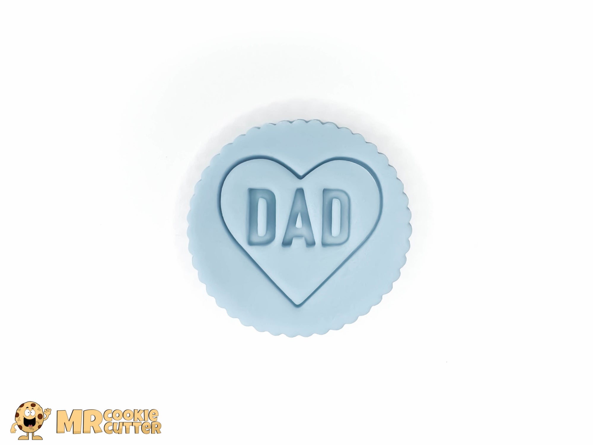 Dad Love Heart Fathers Day Cupcake Topper