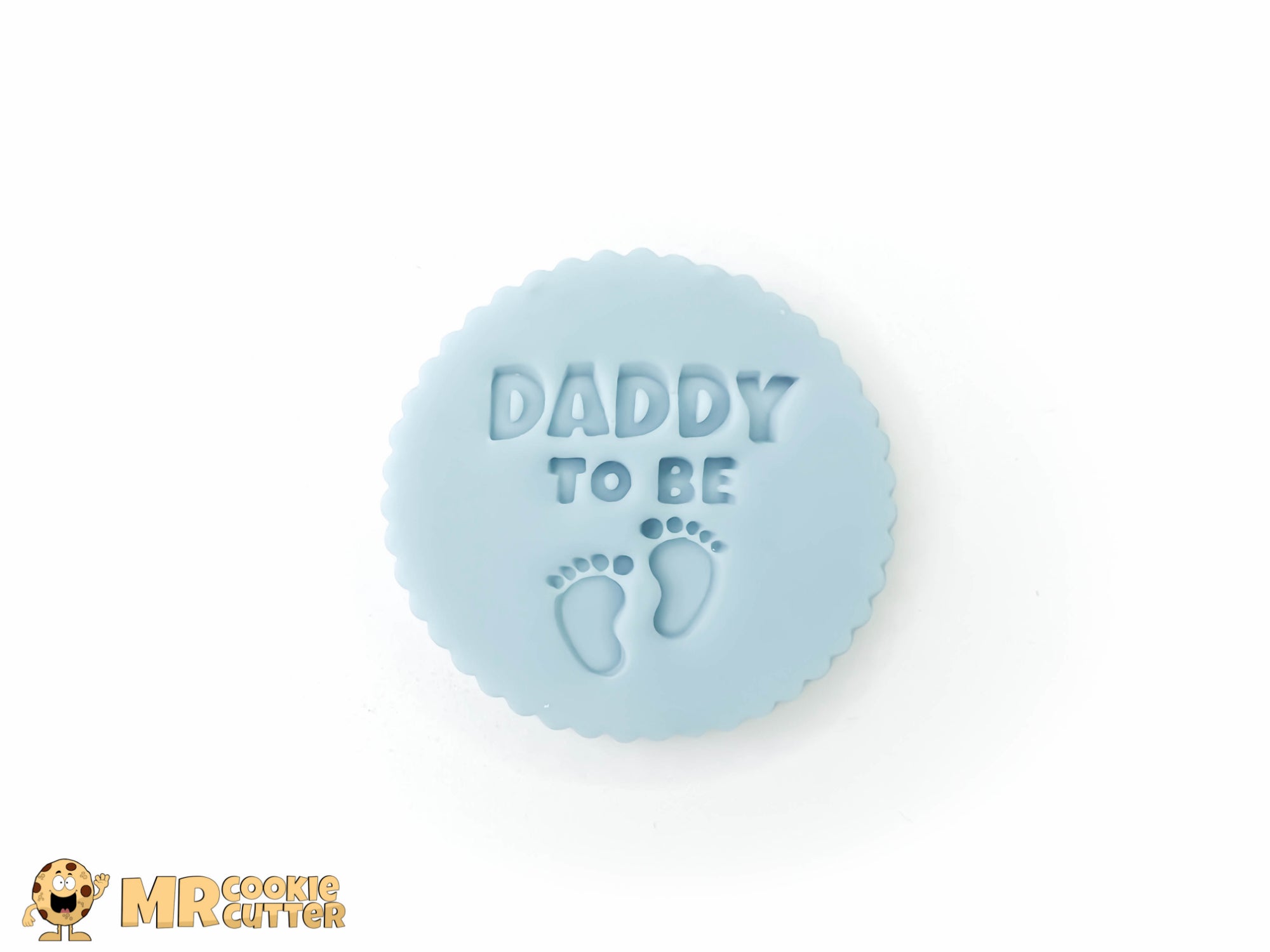 Daddy To Be Cupcake Topper with Baby Footprints