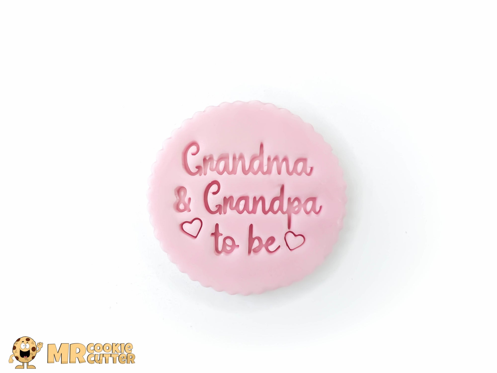 Grandma and Grandpa to be Cupcake Topper with hearts