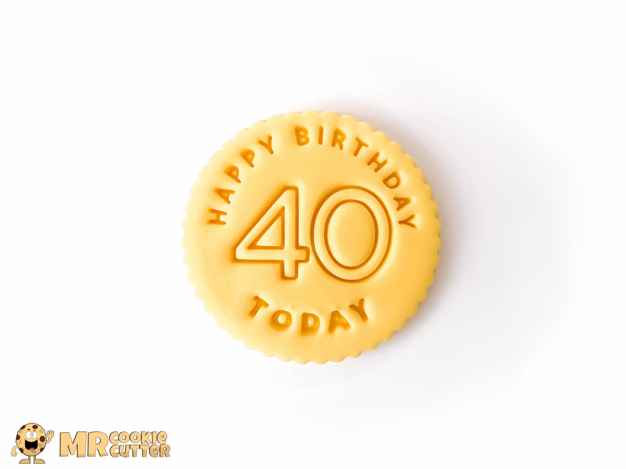 Happy Birthday 40 Today Fondant Cupcake Topper