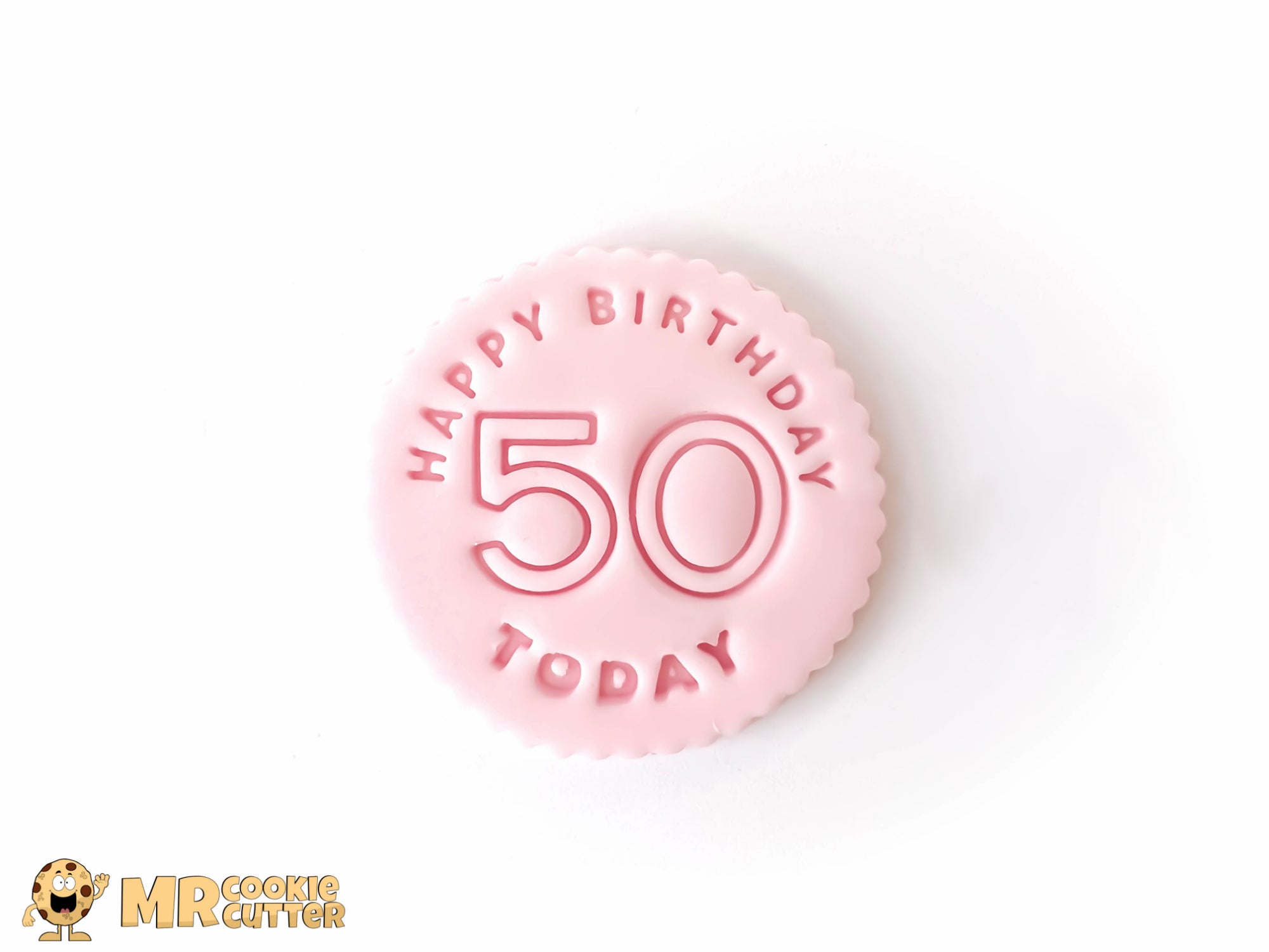 Happy Birthday 50 Today Fondant Cupcake Topper
