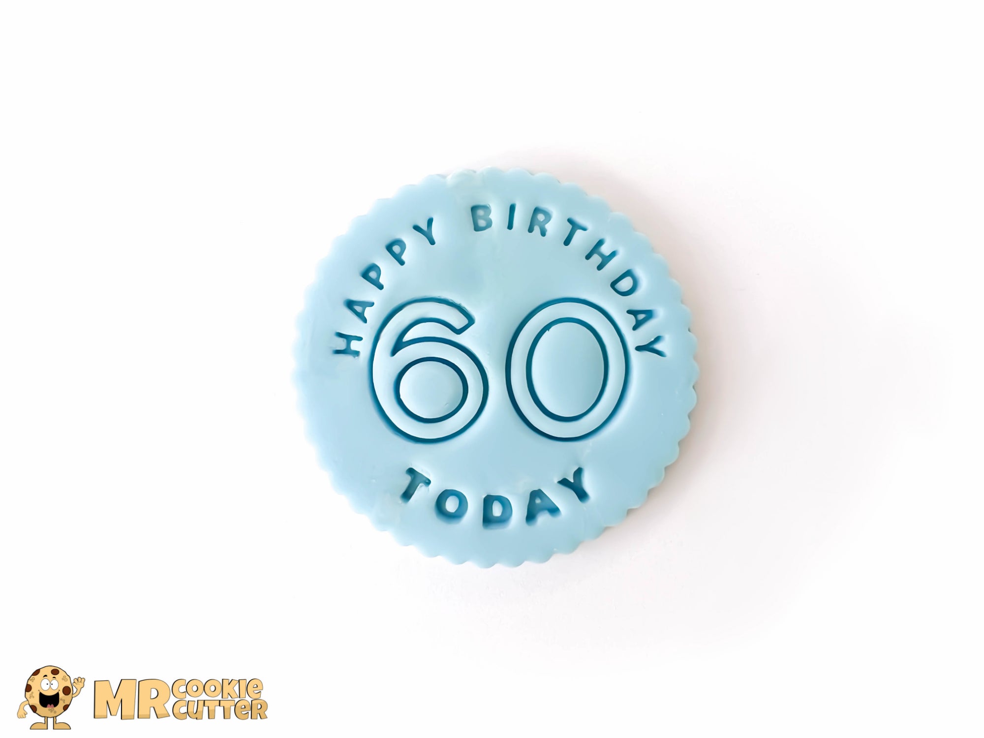 Happy Birthday 60 Today Fondant Cupcake Topper