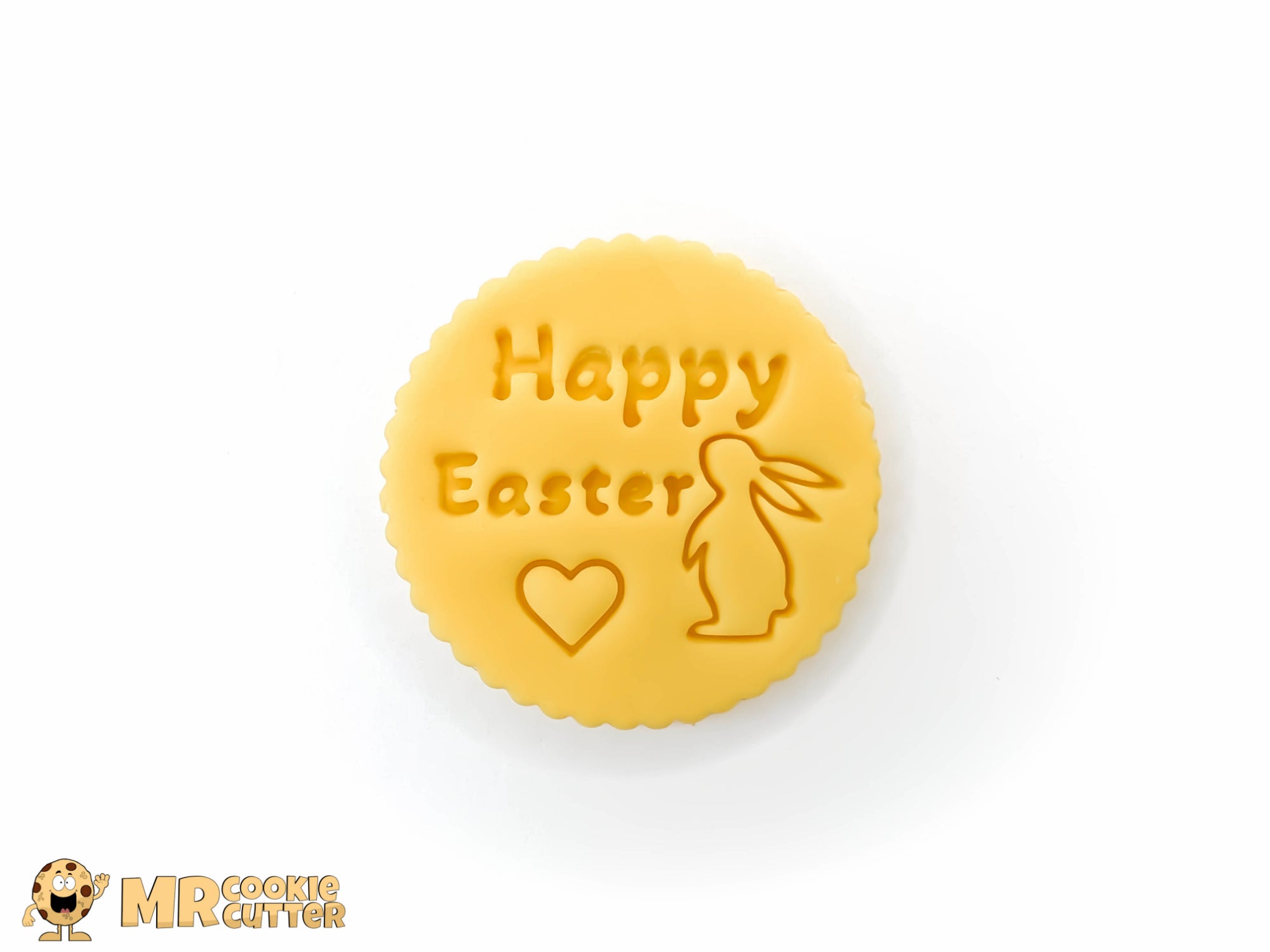 Happy Easter Bunny with a heart Cupcake Topper