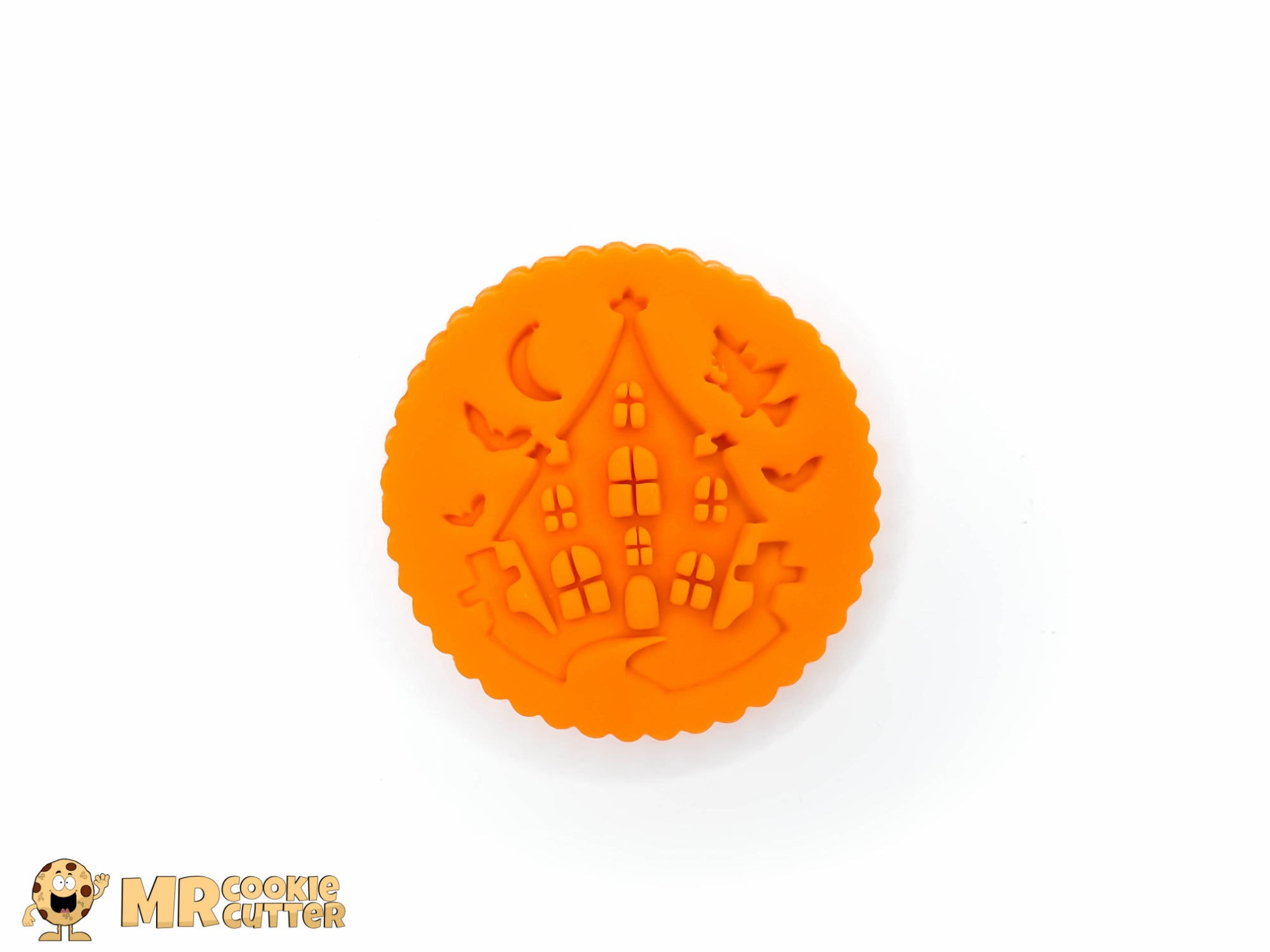 Haunted House with bats Halloween Cupcake Topper