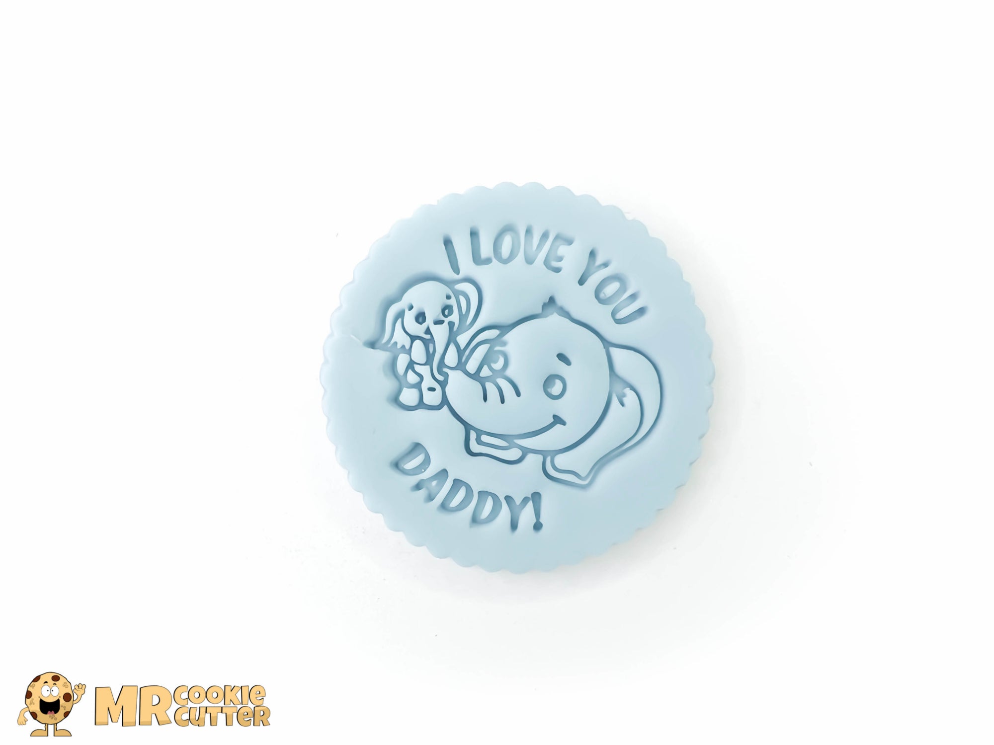 I Love You Daddy Cupcake Topper with Elephant design