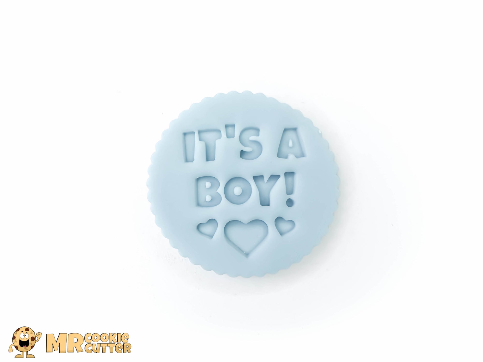 It's a Boy Cupcake Topper with baby footprints