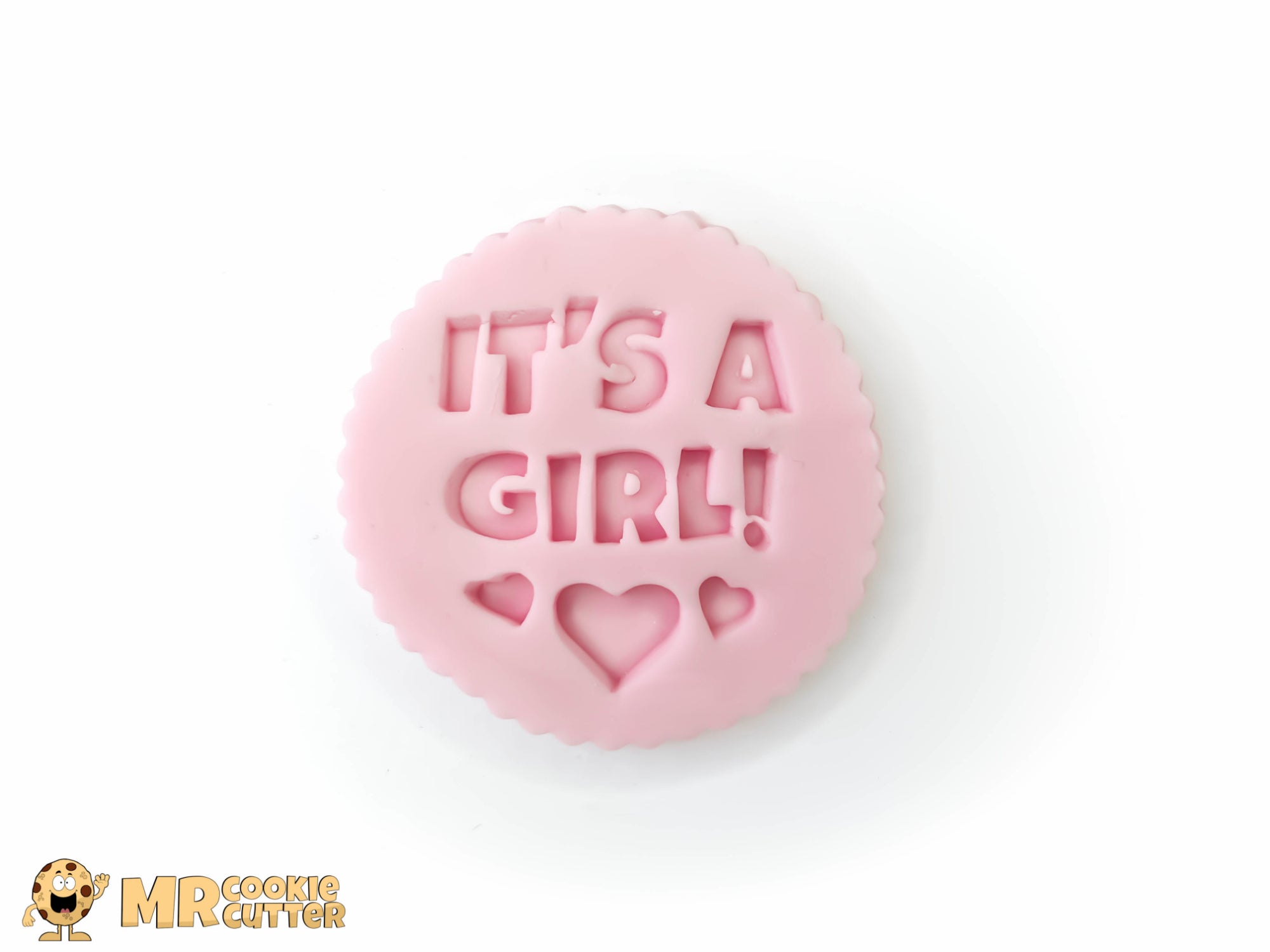 It's a Girl Cupcake Topper with hearts