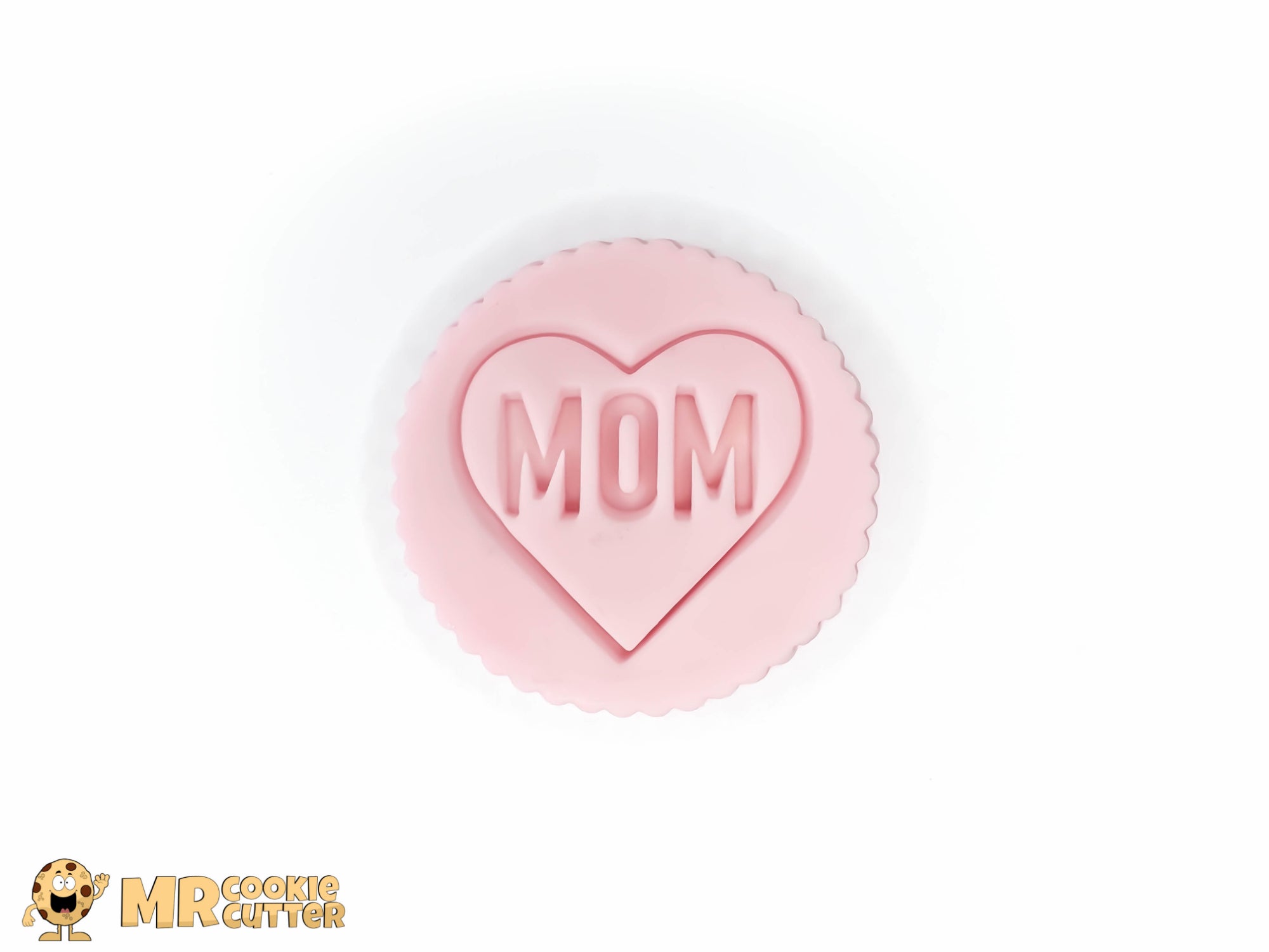Mom Love Heart Mother's Day Cupcake Topper