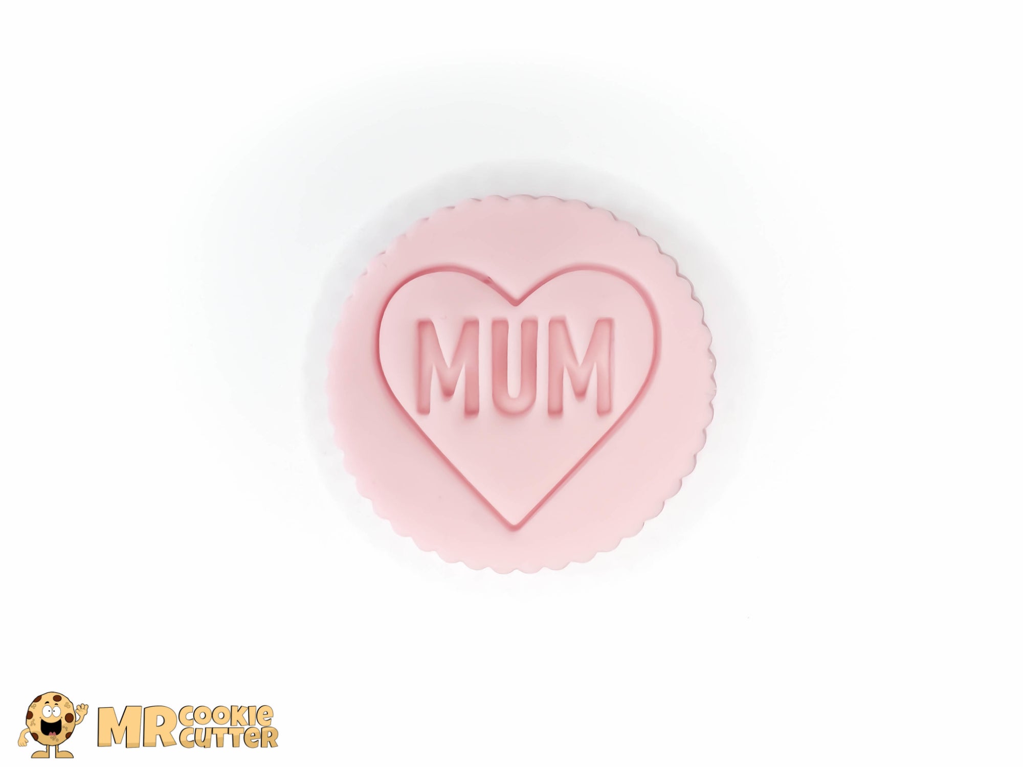Mum Love Heart Cupcake Topper