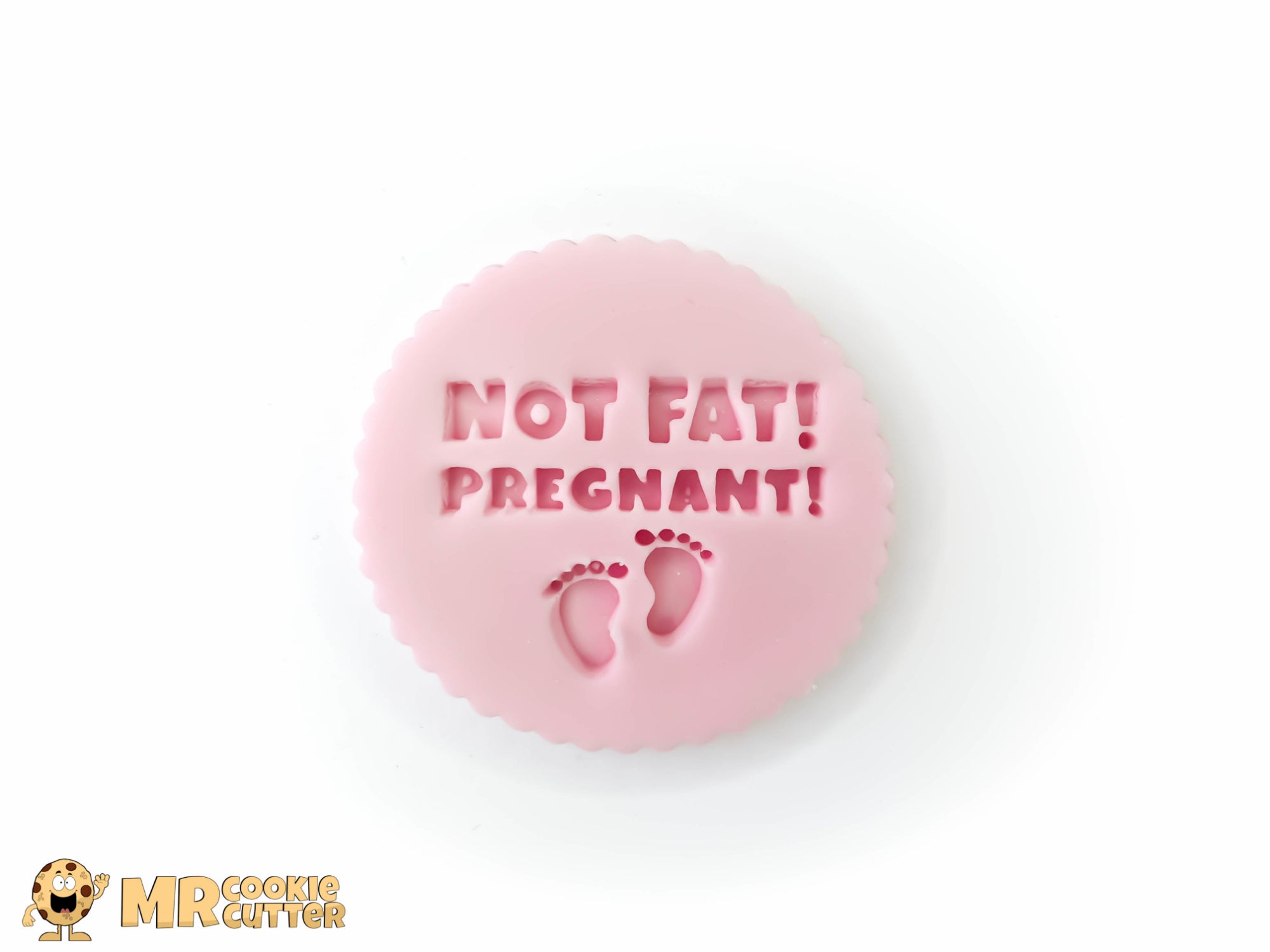 Not Fat Pregnant funny baby cupcake topper