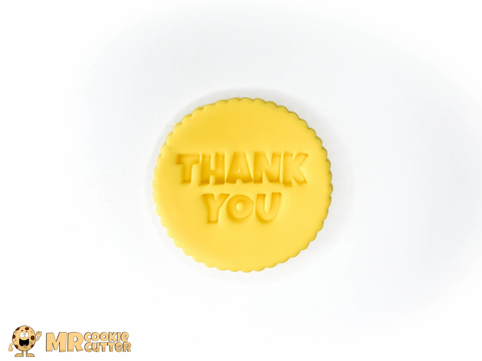 Thank You Cupcake Topper in a Bold Font