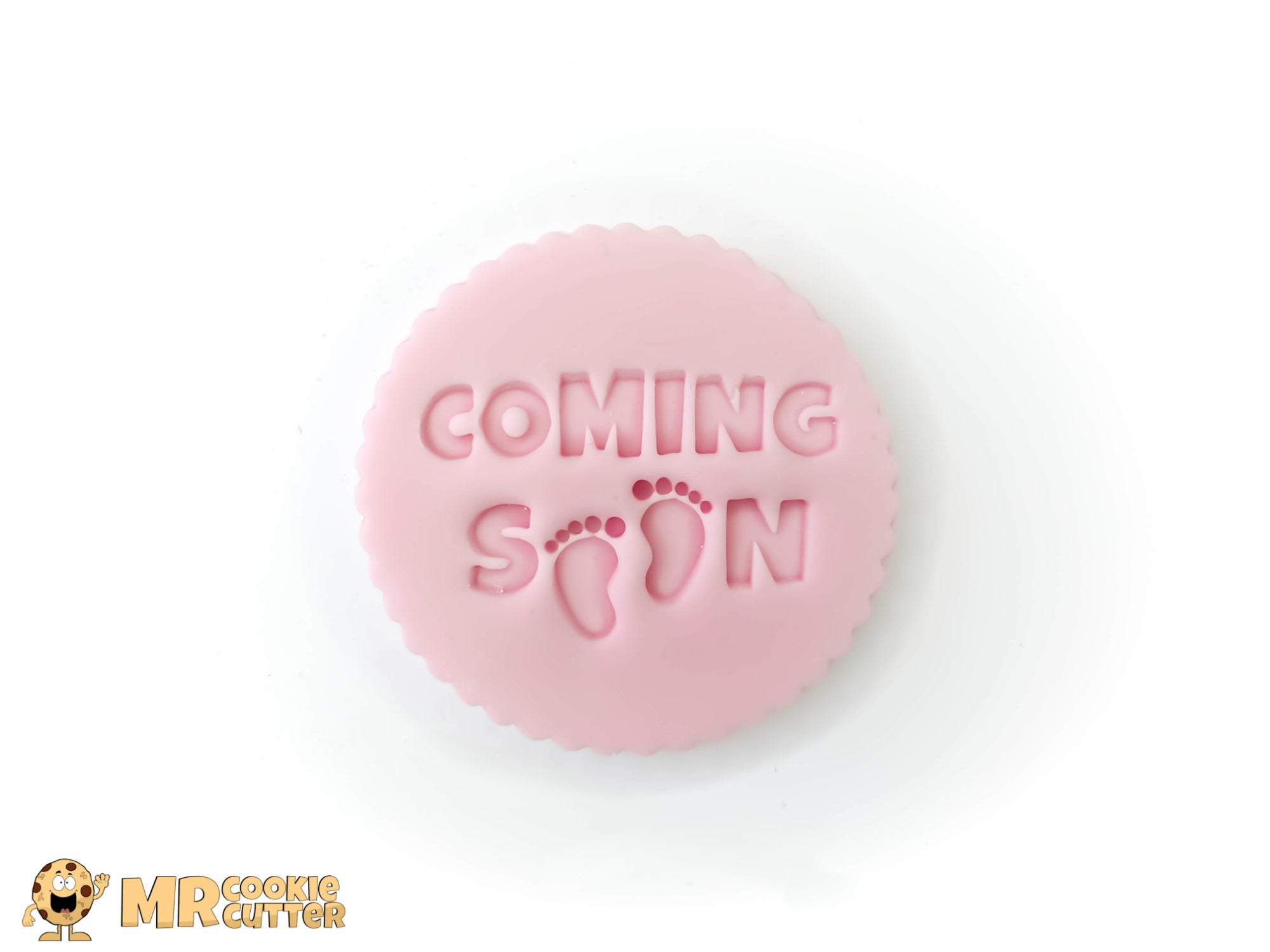 Coming Soon Baby Footprints Cupcake Topper