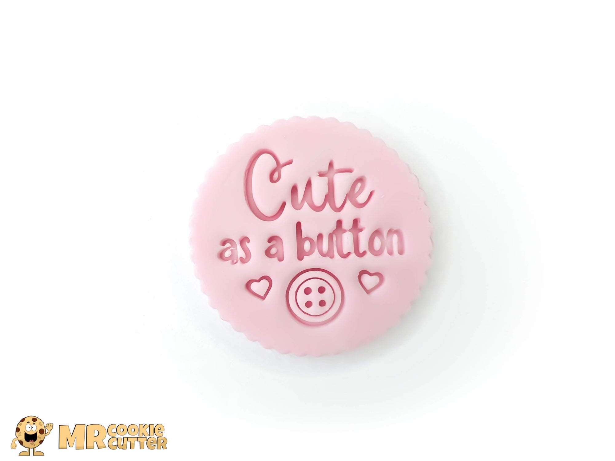 Cute as a Button Cupcake Topper