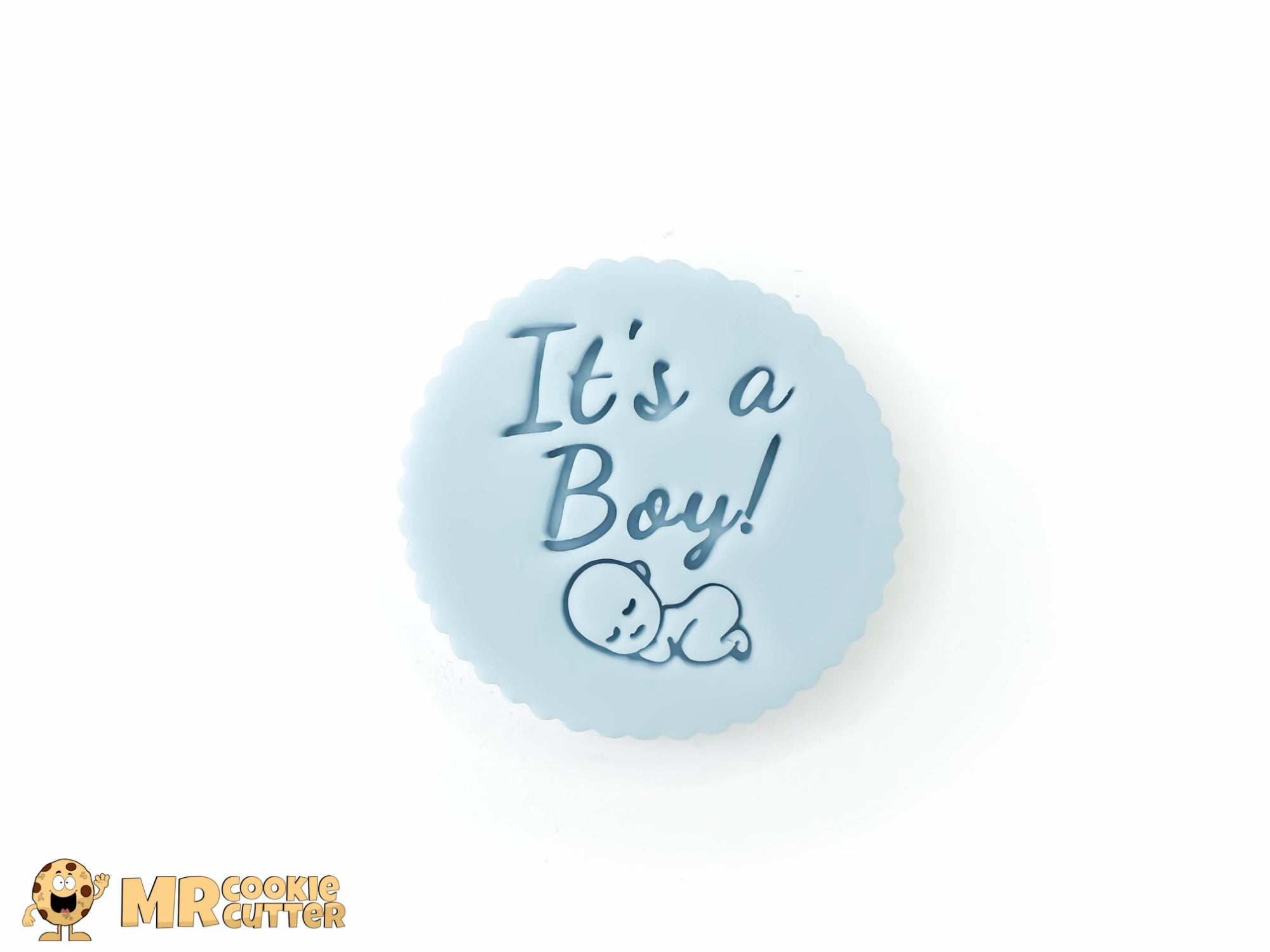 It's a boy cupcake topper fondant stamp